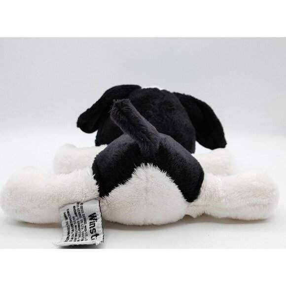 Russ Berrie Peepers Winston Dog Black & White Big Eyes Puppy 9" Plush Toy - Picture 3 of 4